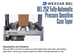 The BEL 252's Uni-Drive system synchronizes both side belts, eliminating case skew, resulting in a square seal time after time.