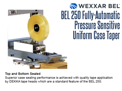 The BEL 250 provides superior case sealing performance with its quality tape application via DEKKA tape heads.