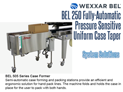 Pair the BEL 250 case sealer with the BEL 505 series case former for a complete system solution!