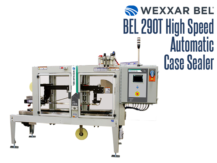 The BEL 290T is a rugged, heavy-duty case sealer designed for around the clock high speed applications. 