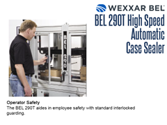 The BEL 290T aides in employee safety with standard interlocked guarding.