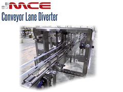 Lane diverters divide containers and packages from infeed lanes to multiple discharge lanes, at high speeds with efficiency, care, and accuracy