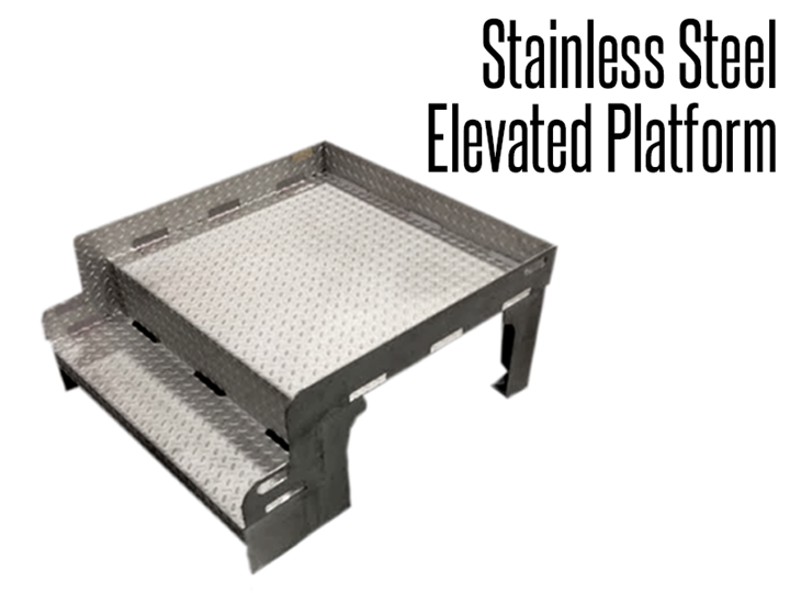 Our industrial stainless steel platform is designed to provide employees easy access in elevated work areas.