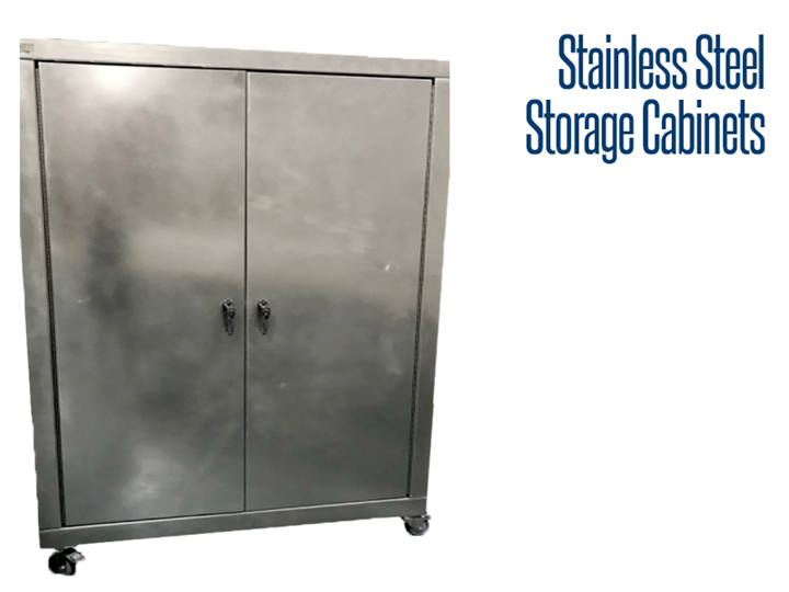 Tall, Locking Door Stainless Steel Storage Unit