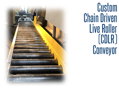 Custom Chain Drive Live Roller (CDLR) Conveyor for Sand Blast Room