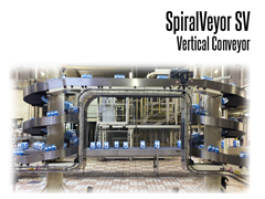 The SpiralVeyor SV Series Vertical Conveyor's continual motion provides a superior advantage for unstable products and high production speeds.