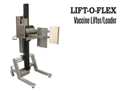 Lift O Flex Vaccine Loader Lifter shown with squeeze attachment/end effector