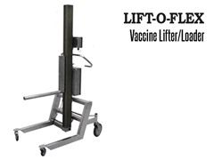 Lift O Flex Vaccine Loader Lifter shown with prong attachment/end effector