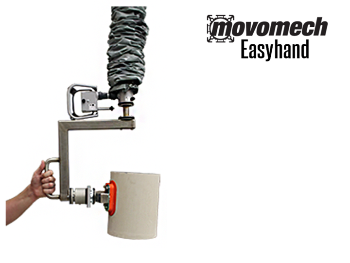 The Easyhand M is a vacuum tube lifter which handles loads up to 55 pounds