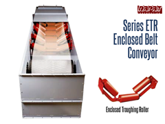 The Rapat Series ETR features CEMA troughing idlers and a self-cleaning UHMW slide belt return