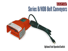 Rapat Series B/HDB has an optional foot operated switch allowing the operator hands free operation